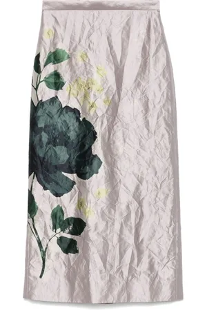 Erdem Textured midi skirt