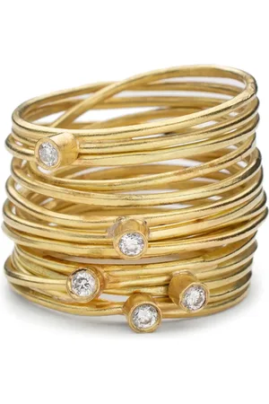 DISA ALLSOPP 18K yellow Spaghetti diamond ring