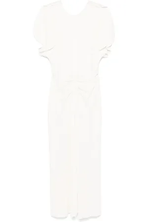 Victoria Beckham Gathered-waist midi dress