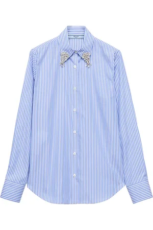 Prada Embroidered stripe shirt