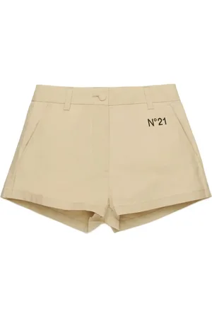 Nº21 Logo-embroidery shorts