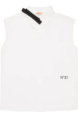 Nº21 Logo-embroidered top