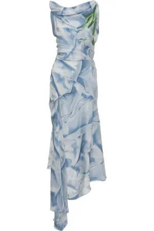 Victoria Beckham Draped asymmetric midi dress