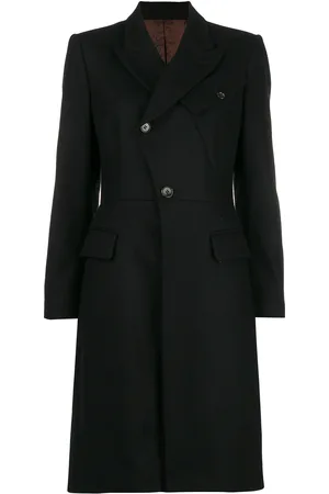 Jean Paul Gaultier Diagonal buttoned midi coat