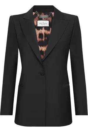 Philipp Plein Skull-strass wool blazer