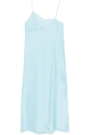 Maison Margiela Asymmetric silk maxi dress