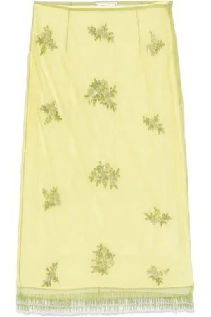 BLUMARINE Bead-tassel midi skirt