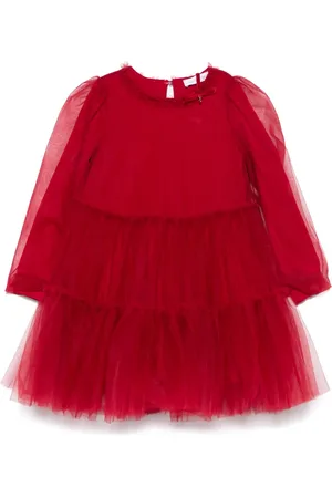 MONNALISA Tulle tiered dress
