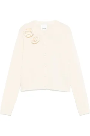 Allude Floral-appliqué cardigan
