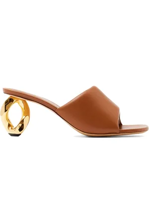 J.W.Anderson 80mm chain-heel leather mules