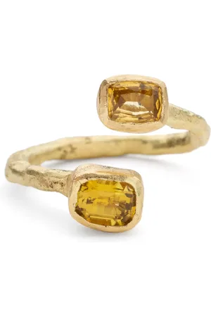 DISA ALLSOPP 18K yellow Double citrine ring