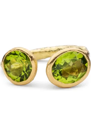 DISA ALLSOPP 18K yellow Double peridot ring