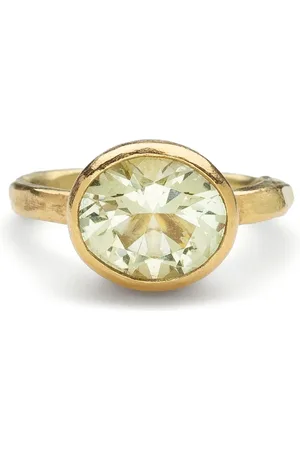 DISA ALLSOPP 18K yellow aquamarine oval ring