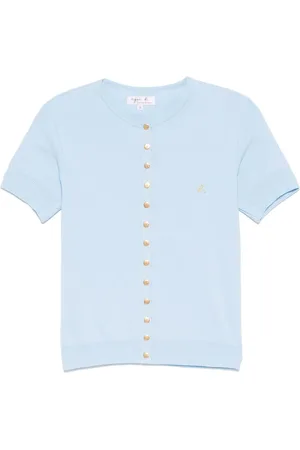 AGNÈS B. Logo-embroidered top