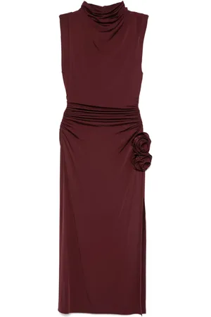 MAGDA BUTRYM Draped high-neck midi dress
