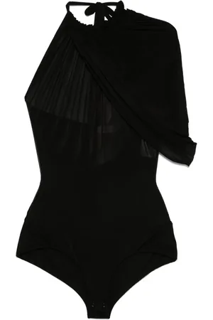 MAGDA BUTRYM Cape-effect halterneck bodysuit