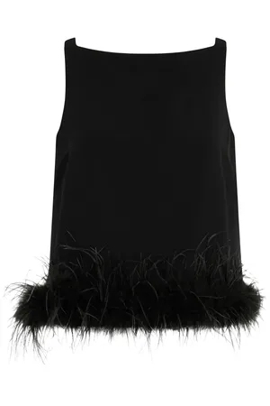 Liu Jo Feather-detailing top