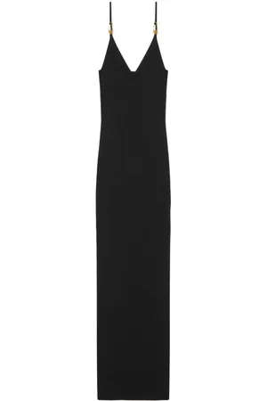 VERSACE Safety pin suspender midi dress