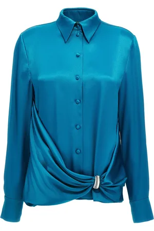 Alberta Ferretti Draped satin shirt