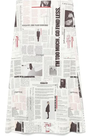 Patrizia Pepe Newspaper-print midi skirt