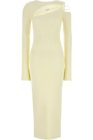 Mach & Mach Cut-out rib-knit dress