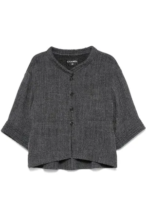 CHANEL 2016 band-collar jacket