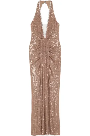 NISSA Sequined halterneck maxi dress