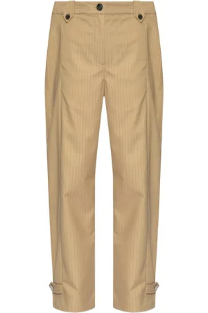 Ganni Striped-jacquard trousers