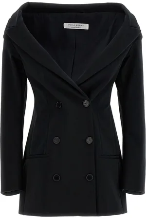 Serafini Off-the-shoulder double-breasted blazer
