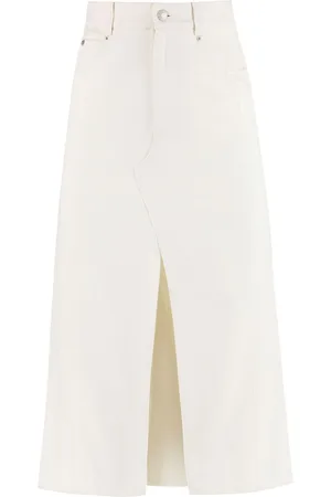Alexander McQueen A-line denim midi skirt