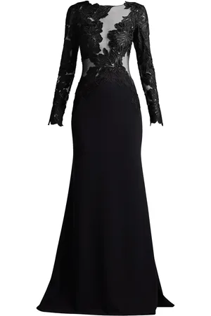 Tadashi Shoji Sheer-panelled gown