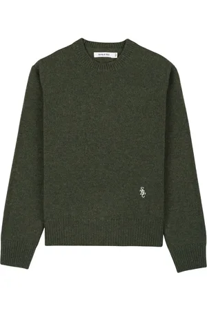 Sporty & Rich Logo-embroidered wool jumper