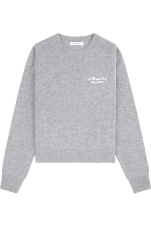 Sporty & Rich Logo-embroidered cashmere jumper