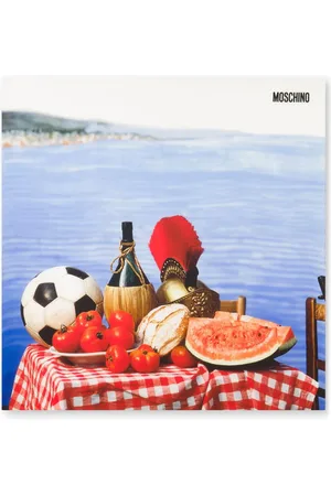 Moschino Table-print scarf