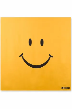 Moschino Smiley-print scarf