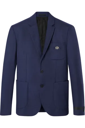 VERSACE Single-breasted wool blazer