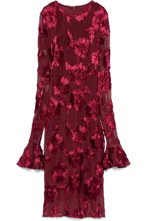 ROTATE 3D mesh ruffle dress