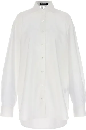 RAF SIMONS Mesh-insert shirt