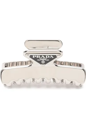 Prada 2010s triangle-logo hair clip