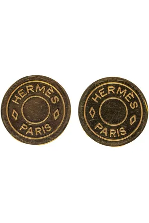 Hermès 1990-2024 Plated Bijouterie Fantaisie Clou De Selle Clip On costume earrings