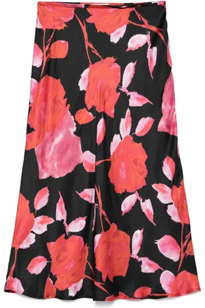 BLUMARINE Floral-print midi skirt