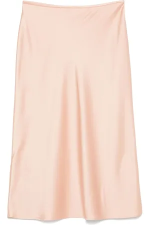 BLUMARINE Satin midi skirt
