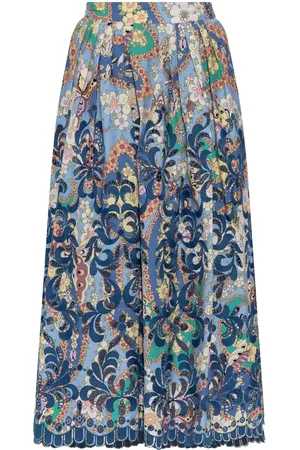 Etro Floral-print midi skirt