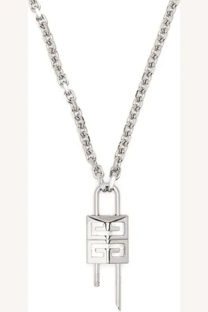 Givenchy Logo-engraved lock necklace
