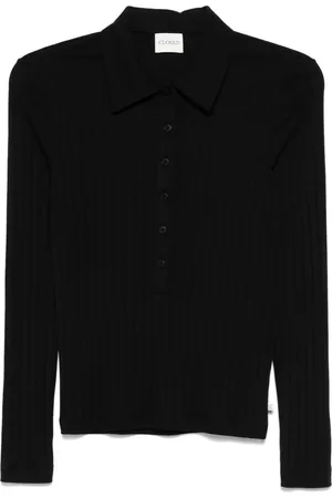 Closed Ribbed polo top