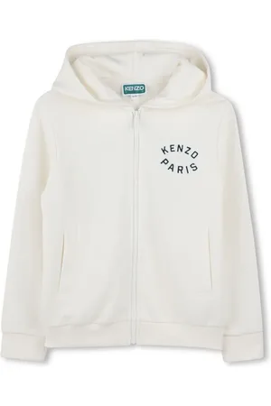 Kenzo Logo-embroidery zipped hoodie
