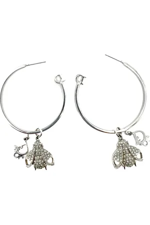 Dior 2000s logo hoop earrings