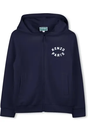 Kenzo Embroidered-logo zip-up hoodie