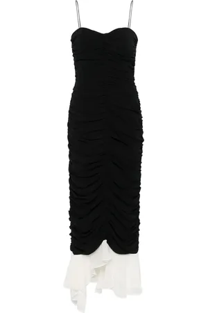 ROTATE Two-layer midi dress