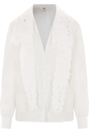 Chloé Embroidered lavalli??re shirt
